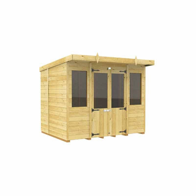 Buttercup Farm 8Ft X 8Ft Pent Summer HouseWoodL231 X W243 X H201 Cm from B&Q