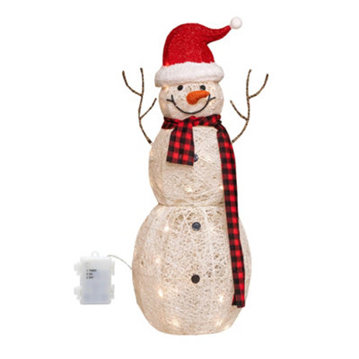 New NWT Beanie Hat Snowman Light Up Lights Battery Adult Christmas Rave LED Christmas Beanie – Light-up Snowman Knit Winter Hat  main image 2