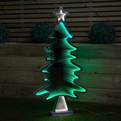 95cm Infinity Light up Christmas Tree Decoration with Green LEDs on ...