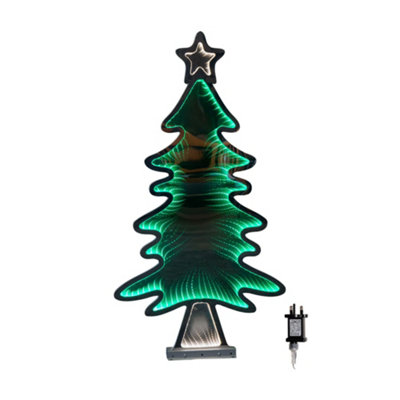 95cm Infinity Light up Christmas Tree Decoration with Green LEDs on ...