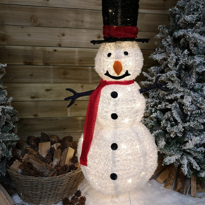 95cm Tall LED Christmas Snowman Light Up Decoration