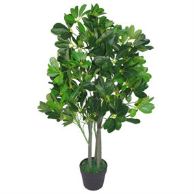 95cm Umbrella Tree Dark Green Artificial Ficus Plant
