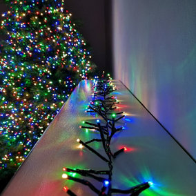 960 LED 12.4m Premier Christmas Outdoor Cluster Timer Lights in Multicoloured