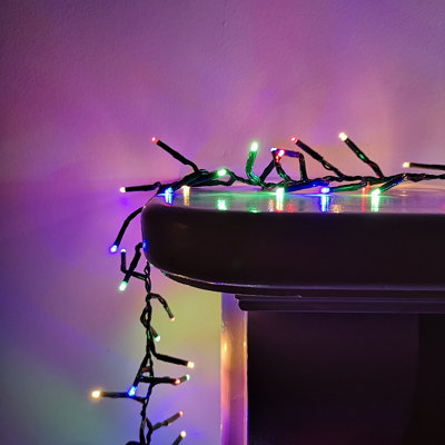 960 LED 12.4m Premier Christmas Outdoor Cluster Timer Lights in Multicoloured