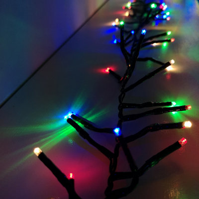 960 LED 12.4m Premier Christmas Outdoor Cluster Timer Lights in Multicoloured - 3