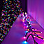 960 LED 12.4m Premier Christmas Outdoor Cluster Timer Lights in Rainbow