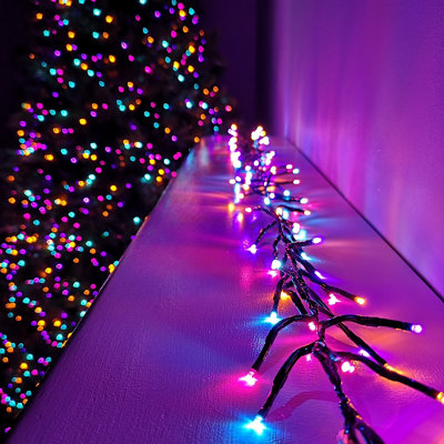 960 LED 12.4m Premier Christmas Outdoor Cluster Timer Lights in Rainbow Price Comparisons | Compare The Build