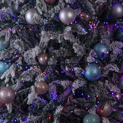 960 LED 12.4m Premier Christmas Outdoor Cluster Timer Lights in Rainbow