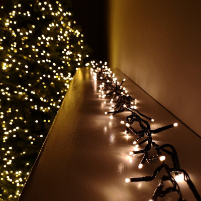 960 LED 12.4m Premier Christmas Outdoor Cluster Timer Lights in Vintage ...