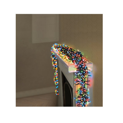 960 LED Christmas Cluster Lights Multi Coloured Multi Action Timer ...
