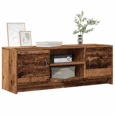 Berkfield Tv Cabinet Old Wood 102X30X37.5 Cm Engineered Wood from B&Q