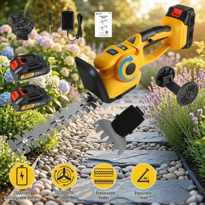 Cordless Hedge Trimmer2 In 1 Grass Shear And Shrub Branch Cutter With 2 Batteries from B&Q
