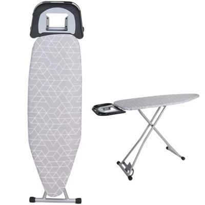 Xample Ironing Board 120 X 40Cm Ironing Board Table Folding Metal Iron,lightweight Iron Board Rack Foldable Non Slip Adjustable Height from B&Q