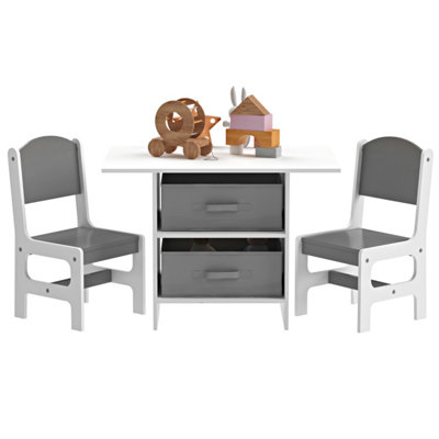 Xample Wooden Storage Table With 2 ChairsKids Table And Chair SetsKids Children Playroom Bedroom Furniture from B&Q