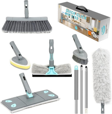 Xample 7-In-1 Window Squeegee Cleaning Kit With Telescopic Extendable HandleGlass Cleaner BrushScraper & Scrubber Tool With 7 Poles from B&Q