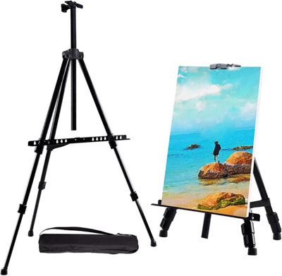 Xample Adjustable Tripod Artist Easel Stand Lightweight AluminumFoldable With Adjustable Height For PaintingSketching & Display from B&Q