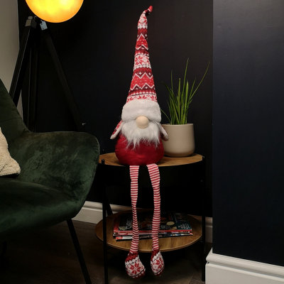 96cm Red Plush Sitting Christmas Santa Gonk with Dangly Legs Price Comparisons | Compare The Build