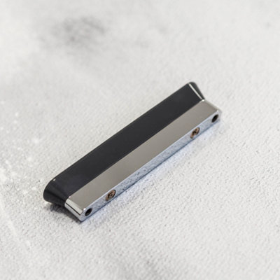 96mm Anthracite Grey/Polished Chrome Slab Handle
