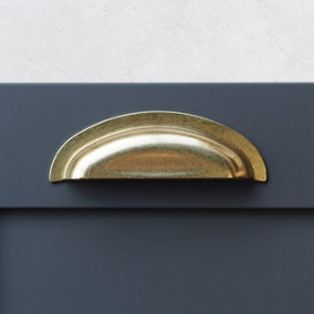 96mm Antique Brass Cup Cabinet Handle