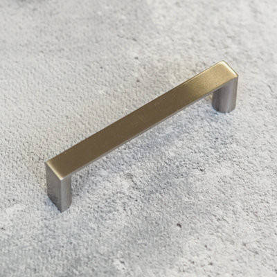 96mm Brushed Nickel Square D Handle