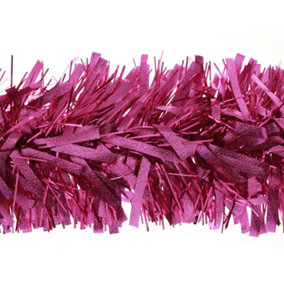 96Pcs Hot Pink Tinsel Tree Decoration 1.8m