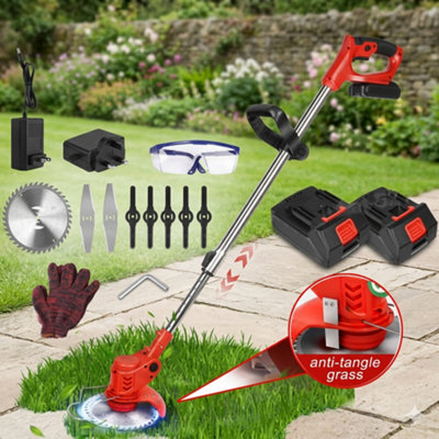 Cordless Grass Trimmer21V Electric Strimmer Weed Cutter Edger from B&Q