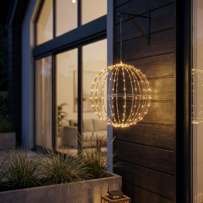 B&Q -  Hanging Dual Solar Sphere Metal