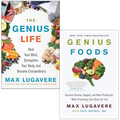 BOOKS4PEOPLE Max Lugavere 2 Books Collection Set (The Genius Life: Heal Your MindStrengthen Your BodyAnd Become Extraordinary And Genius Fo from B&Q