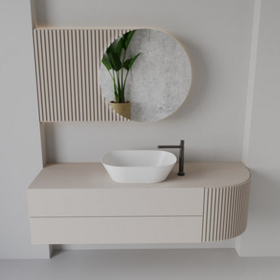 1001 Countertop Stone Resin Basin 500mm from B&Q
