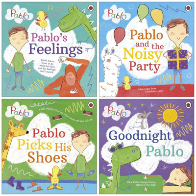 BOOKS4PEOPLE Pablo's Feelings Series 4 Picture Books Collection Set (Pablo's FeelingsPablo Picks His ShoesPablo And The Noisy Party And Goo from B&Q