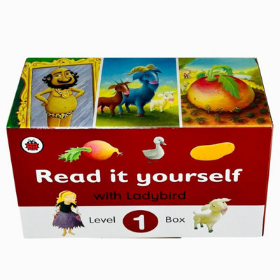 Books4people Red Ladybird Read It Yourself Tuck Box Level 1: 10 Books Box Set (Cinderella, The Three Billy Goats Gruff, The Emperor's New Clothes, Size 1