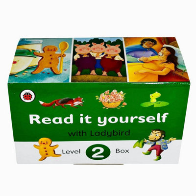 B&Q -  Ladybird Read It Yourself Tuck Box Level 2: 10 Books Box Set (Beauty And The BeastChicken LickenThe Gingerbread ManLittle Re