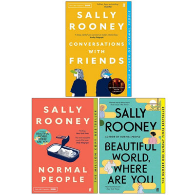 B&Q -  Sally Rooney Collection 3 Books Set (Beautiful World Where Are YouNormal PeopleConversations With Friends)