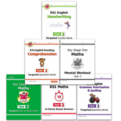 BOOKS4PEOPLE Year 2 Maths And English Home Learning Workbook 6 Books Bundle For Age 6 To 7 Ks1 from B&Q