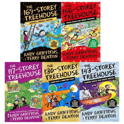 BOOKS4PEOPLE The Treehouse Storey Series 5 Books Collection Set By Andy Griffiths & Terry Denton169 Storey156 Storey143 Storey130 Stor