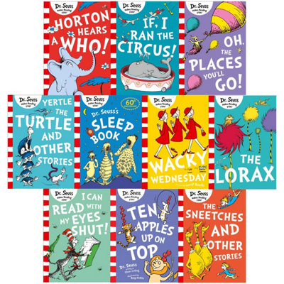 B&Q -  Dr Seuss Childrens Book Collection 10 Books Set The LoraxScrambled Eggs SuperHorton Hears A Who And More
