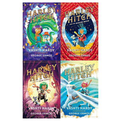 BOOKS4PEOPLE Harley Hitch 4 Books Collection Set By Vashti Hardy (The Iron ForestThe Missing MoonThe Fossil MysteryTakes Flight)