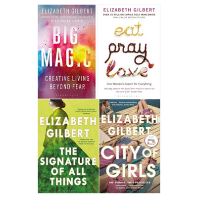 BOOKS4PEOPLE Elizabeth Gilbert 4 Books Collection Set (The Signature Of All ThingsCity Of GirlsEat Pray LoveBig Magic) from B&Q
