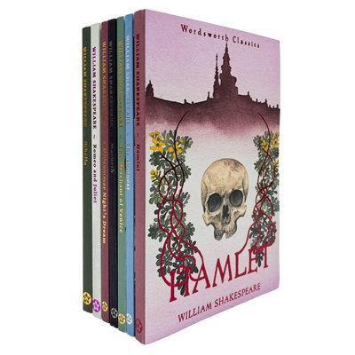 Books4people Dark William Shakespeare Greatest Works Collection Books Set (Hamlet, The Tempest, The Merchant Of Venice, Macbeth, A Midsummer Night Size 7