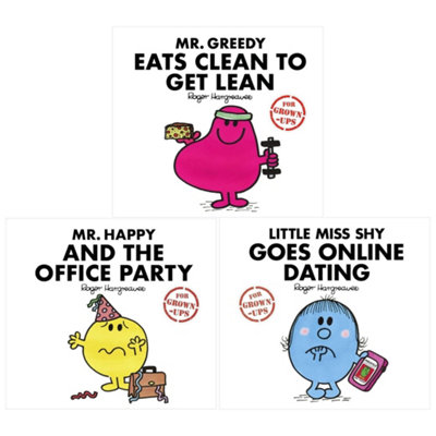 B&Q -  Mr Men And Little Miss For Grown Ups 3 Books Set By Roger Hargreaves