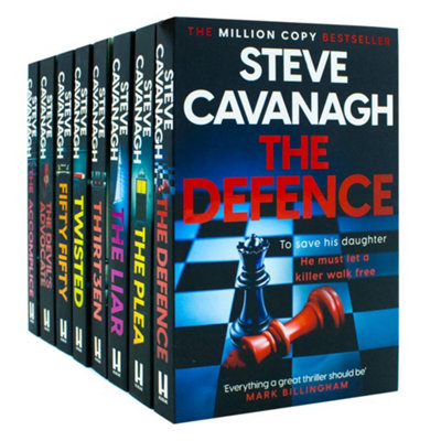 B&Q -  Eddie Flynn Series 8 Books Collection Set By Steve Cavanagh (TwistedThirteenThe AccompliceThe DefenceThe PleaThe Liar,