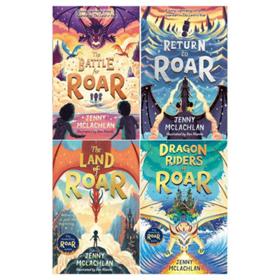 B&Q -  The Land Of Roar Series 4 Books Collection Set By Jenny Mclachlan (Land Of RoarReturn To RoarBattle For RoarDragon Riders Of