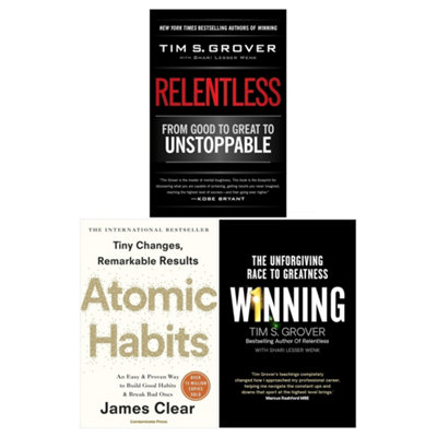 Various Publishers Winning, Relentless And Atomic Habits 3 Books Collection Set - Image 3