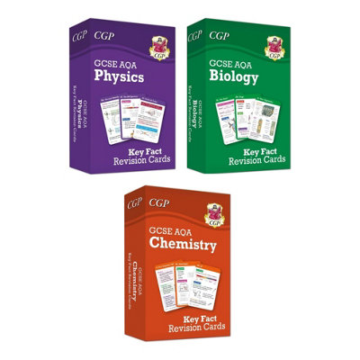 BOOKS4PEOPLE Gcse Aqa Key Fact Revision Cards Set Of 3 (BiologyChemistryPhysics) from B&Q