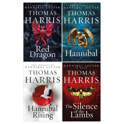 BOOKS4PEOPLE Thomas Harris Hannibal Lecter Series 4 Books Collection (Red DragonHannibalSilence Of The LambsHannibal Rising) (New Covers) from B&Q