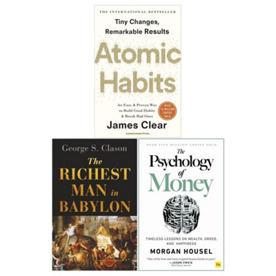 BOOKS4PEOPLE The Richest Man In BabylonThe Psychology Of Money And Atomic Habits 3 Books Set from B&Q