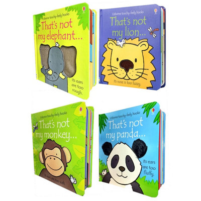 Various Publishers Usborne Thats Not My Animals Collection 4 Books Set ( Lion, Elephant, Panda, Monkey) - Image 3