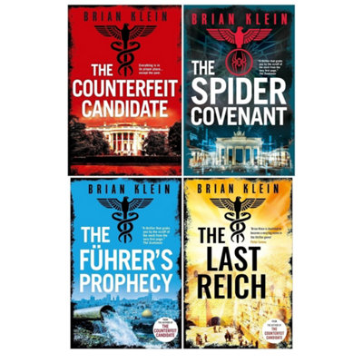 BOOKS4PEOPLE Brian Klein Series 4 Books Collection Set (The Counterfeit CandidateThe Führer's ProphecyThe Last ReichHb The Spider from B&Q