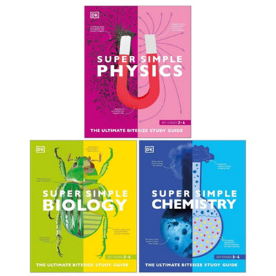 BOOKS4PEOPLE Dk Super Simple Study Guide 3 Books Collection Set (Super Simple ChemistryPhysicsBiology) from B&Q
