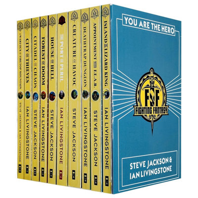 BOOKS4PEOPLE Fighting Fantasy Series You Are The Hero 10 Books Collection Set By Steve Jackson & Ian Livingstone (Island Of The Lizard King,app from B&Q